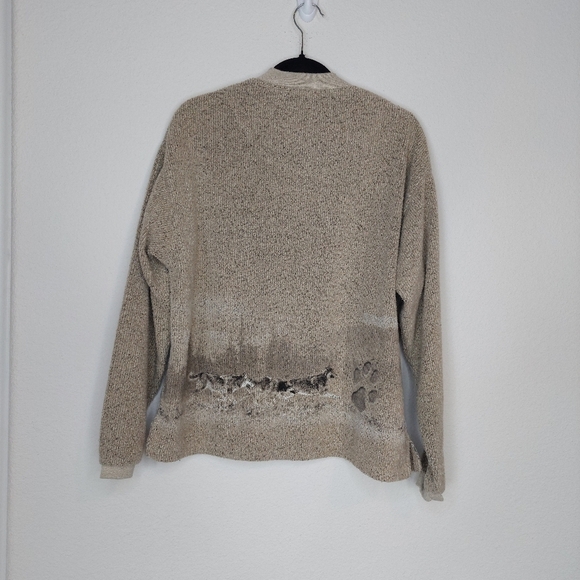 GreenBrand Recycled Wolf Graphic Pullover Sweater Size Meduim - Picture 5 of 9